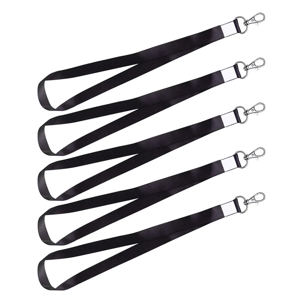 5개 조절 가능한 넥 랜야드 분리형 안전 배지 홀더 탈부착 가능한 버클 헤비 듀티 키체인 스트랩 ID 카드 및 열쇠용