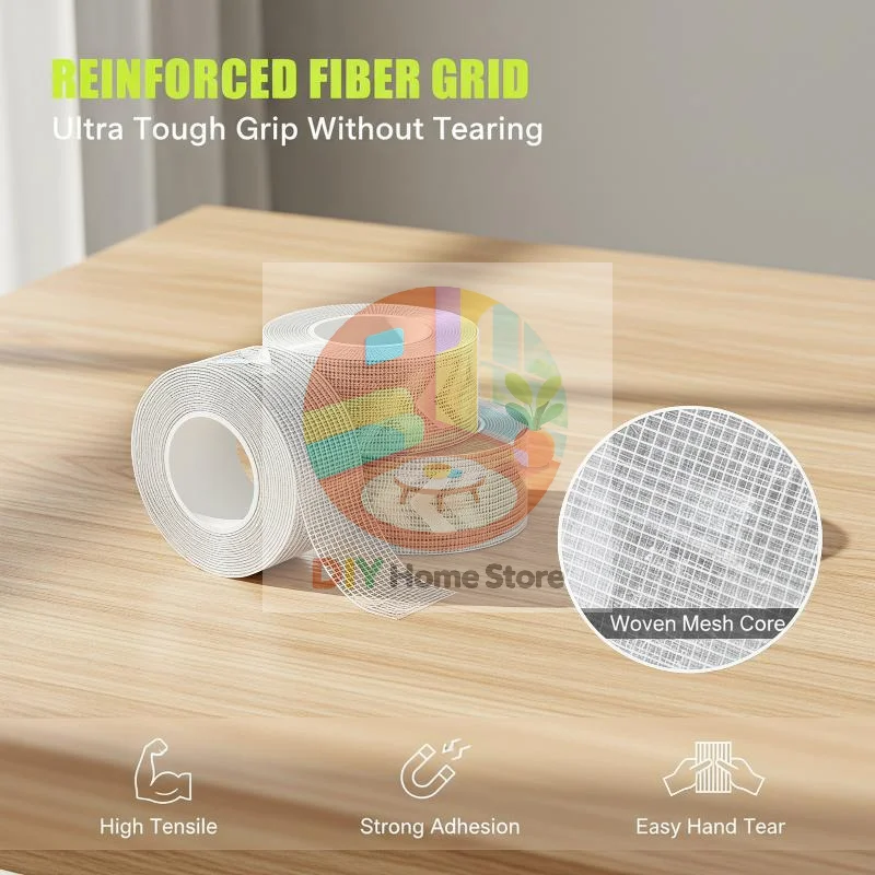 Nano Tape 1m Reusable Non-Residue Adhesive Tape for School Science Projects Wall Mounting Home Storage
