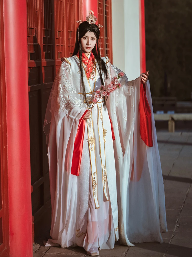 Heavenly Officials Bless The Crown Prince Joy God Xie Lian Cos Feather Que Peacock Cosplay Costume Han Fu Halloween image 3