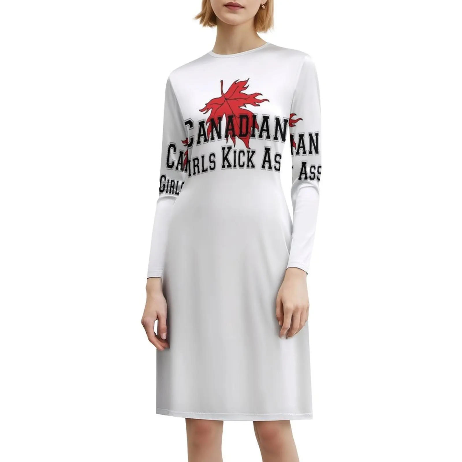 كندا الكندية الفتيات ركلة الحمار المرأة تي شيرت بوهو شيك فستان أنيق موضة شاطئ حفل زفاف ثوب الكندية بنات كندا