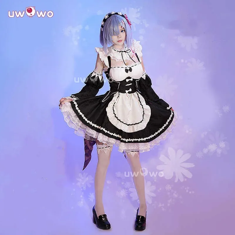 

LQUWOWO Collab Series:Remm Cosplay Re: Zero Lost in Memoriess RemM Maid Cosplay Costume Halloween Costume