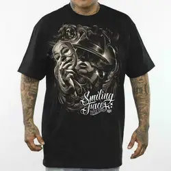 Camiseta de caras sonrientes para hombre, Dyse One Chicano Tattoo Art, Lowrider