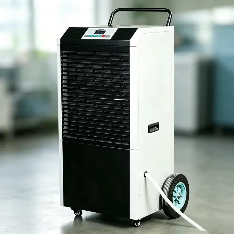 138L D Industrial Dehumidifier Portable Commercial Air Dryer for Warehouse Factory Mobile Humidity Control System with Wheels