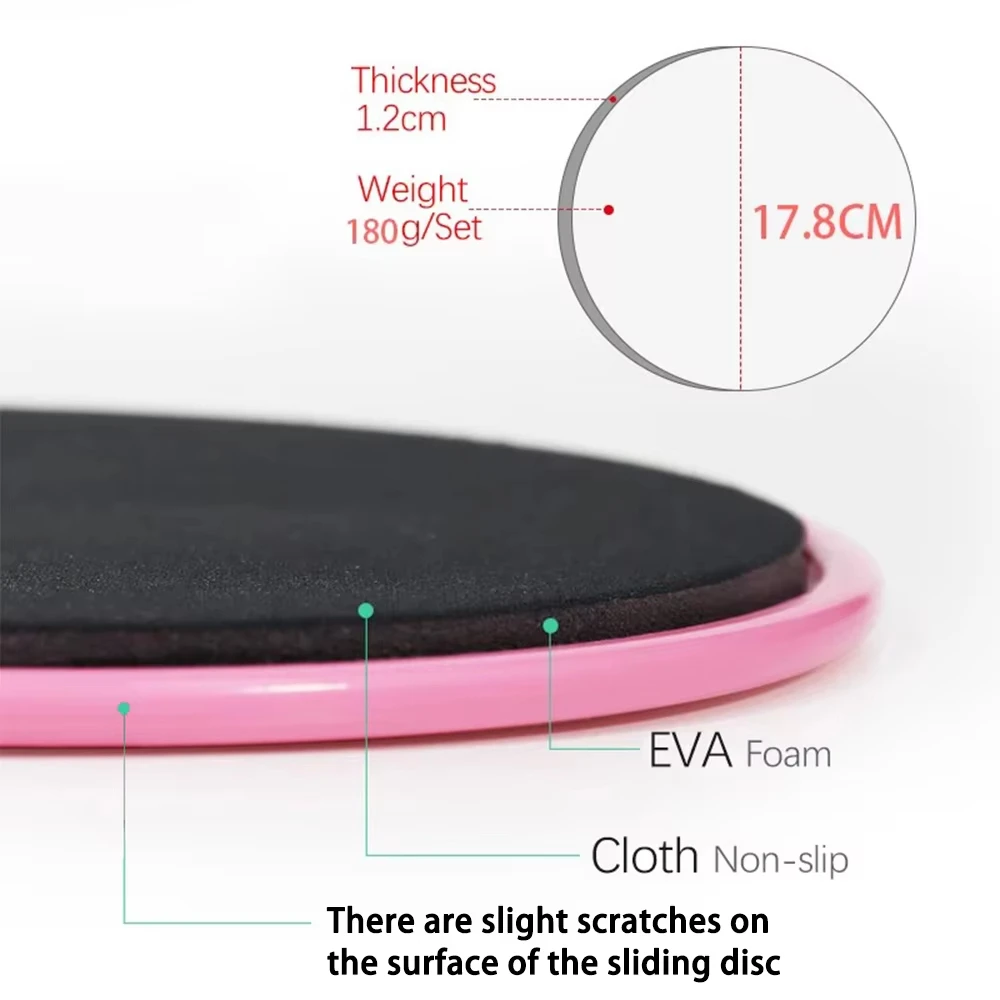 Dual‑Sided Workout Gliding Discs Portable Fitness Sliding Plates Core Abdominal Leg Trainer for Yoga Pilates Home Body Exercise