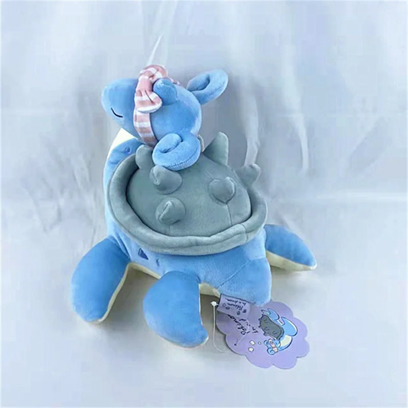 Pokemon bowknot Lapras peluche giocattoli farciti bambola bambola regalo di natale per un amico