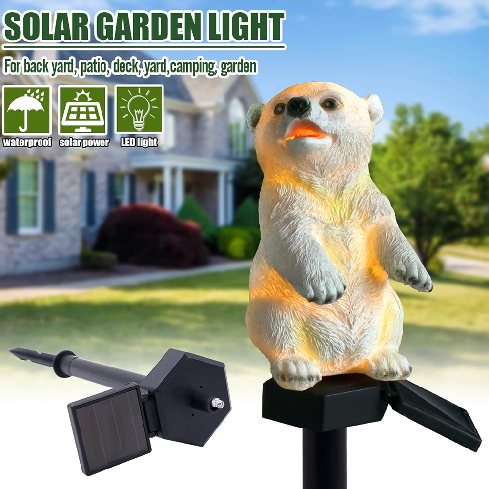 

Solar-powered Polar Bear Lights Outdoor Led Spotlights Garland for Garden Lamp with Motion Sensor Christmas Lawn Waterproof