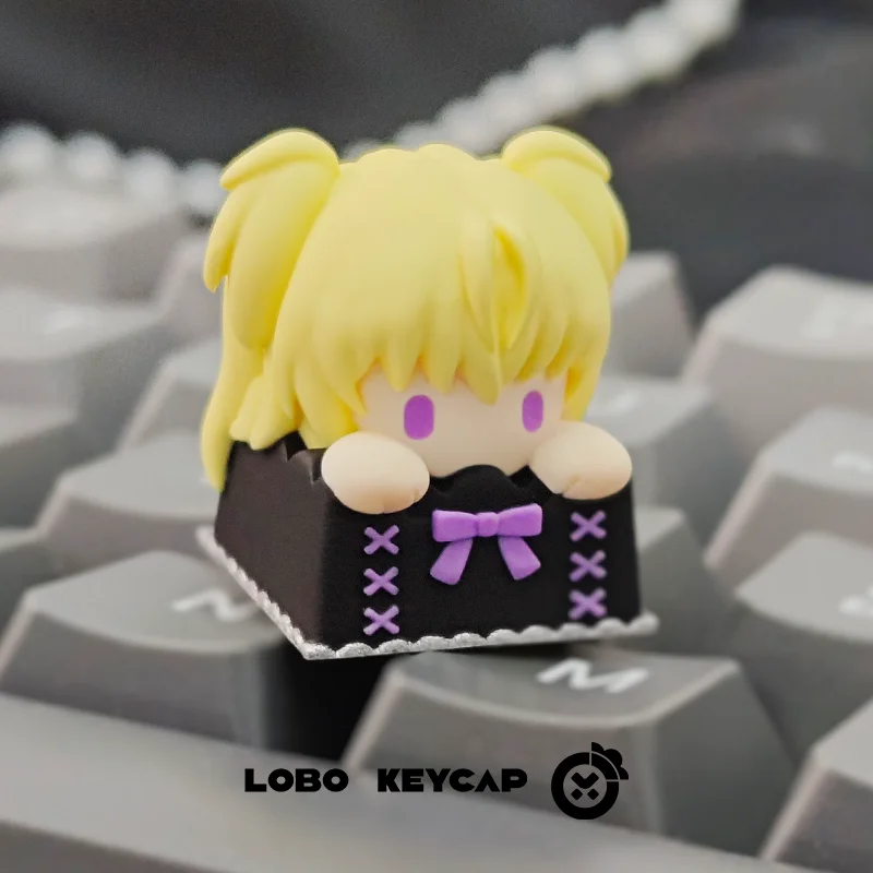 

Tsukiyomi Utau Artisan Keycap Resin Custom Handmade Keyboard Cap Cartoon Anime Cute KeyCap for Mechanical Keyboard Accessories