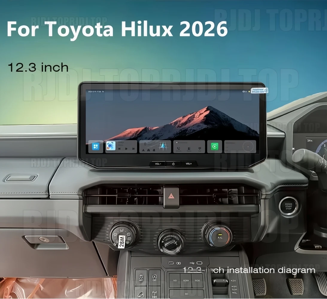 Android Auto Car Radio For TOYOTA Hilux 2025 2026 Multimedia Player GPS Navigation Carplay Autoradio Stereo 5G Bluetooth 5.0 DSP