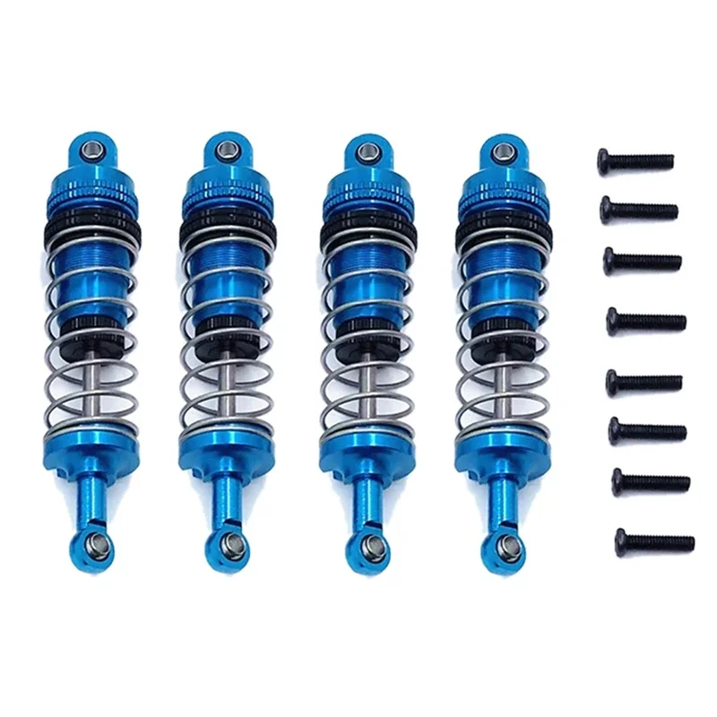 Ajustável All Metal Shock Absorbers Damper, Wltoys 144001, 124019, 124018, RC Car Upgrade Peças, Acessórios, 2pcs, 4pcs