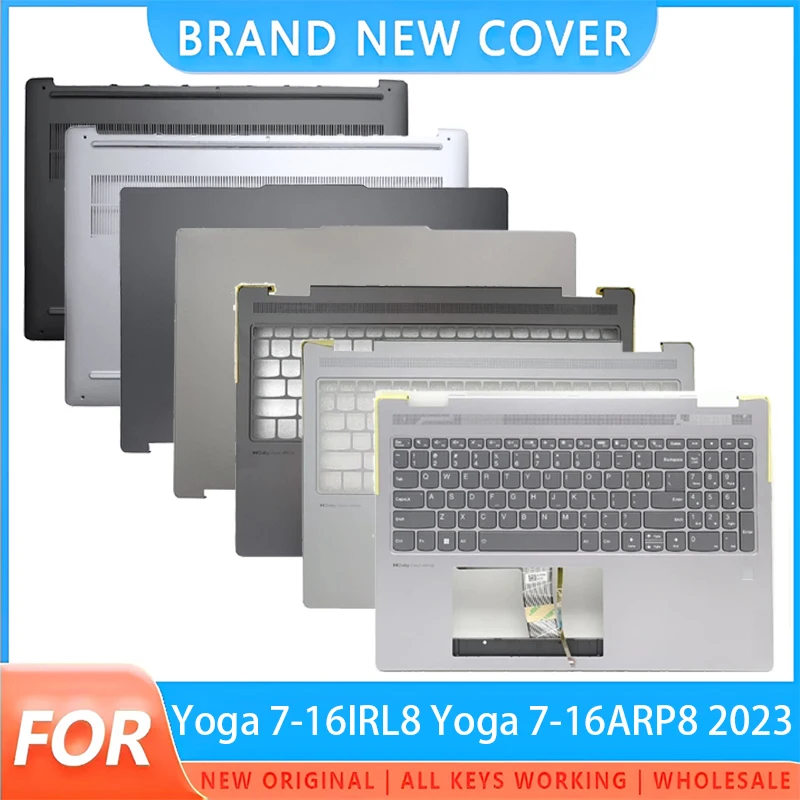 НОВИНКА для Yoga 7-16IRL8 Yoga 7-16ARP8 2023, задняя крышка ЖК-дисплея для ноутбука/верхняя подставка для рук/нижний корпус/крышка C, клавиатура/подставка для рук НОВИНКА для Yoga 7-16IRL8 Yoga 7-16ARP8 2023, задняя крышка ЖК-дисплея для ноутбука/верхняя подставка для рук/нижний корпус/крышка C, клавиатура/подставка для рук