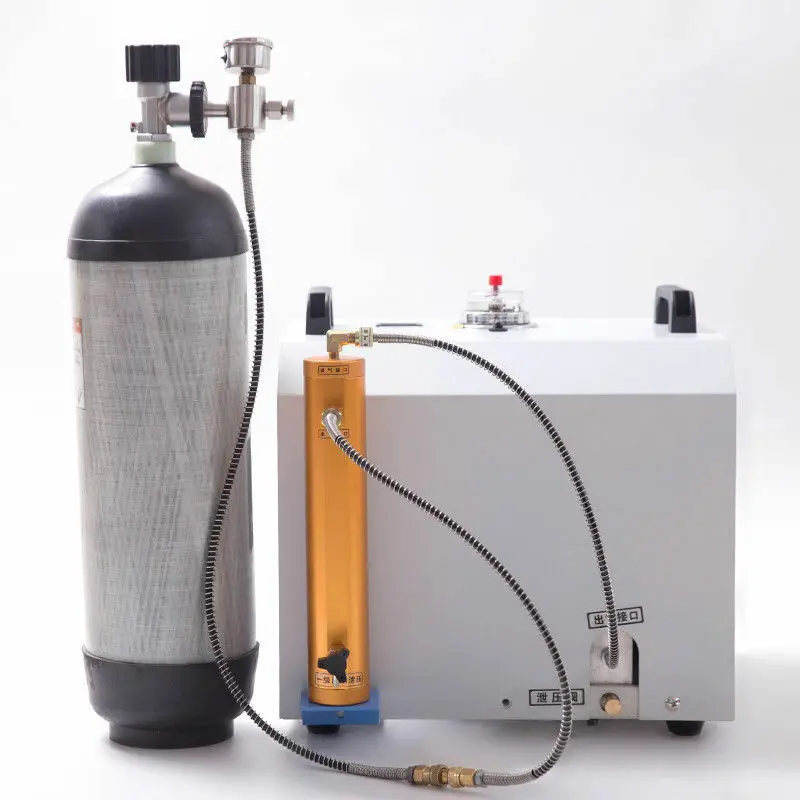 Factory New Condition High-Pressure PCP Pump Air Compressor Oil Water Separator Quick Disconnect Male Female Hose Air Filter view 2