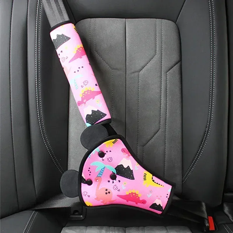 Kids Seat Safety Belt Adjustment Interior Car Seat Belt Kit Anti Strangulation Neck Limiter for Child Safety Seat Belt Cover