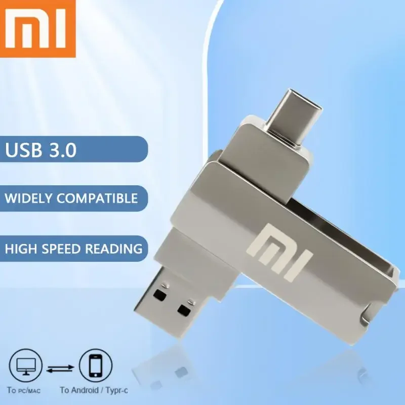 Xiaomi USB 2 تيرا بايت OTG معدن USB 3.0 القلم محرك مفتاح 1 تيرا بايت 512 جيجابايت نوع C عالية السرعة بندريف محرك فلاش صغير الذاكرة عصا مقاوم للماء