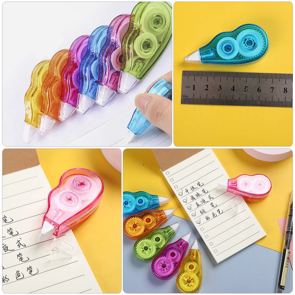 6 Pcs Erasers for Kids Correction Tape Students Set Corrector Writing Accessory Convenient White Out Tapes Portable