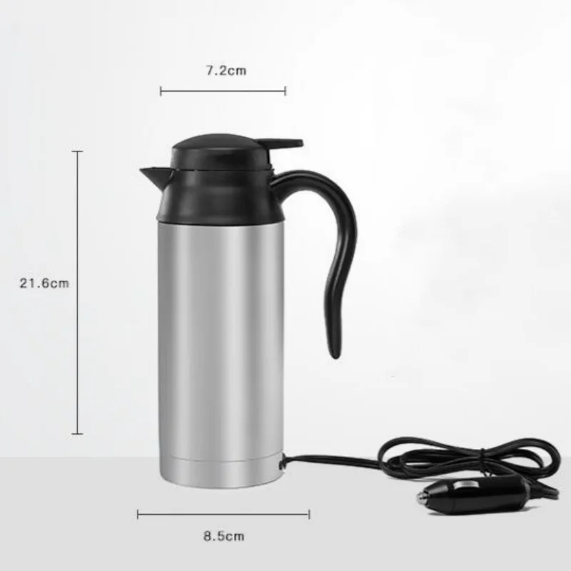 Car Kettle Stainless Steel Car Cigarette Lighter Electric Kettle Travel Kettle Suitable for Boiling Water Tea Coffee Milk