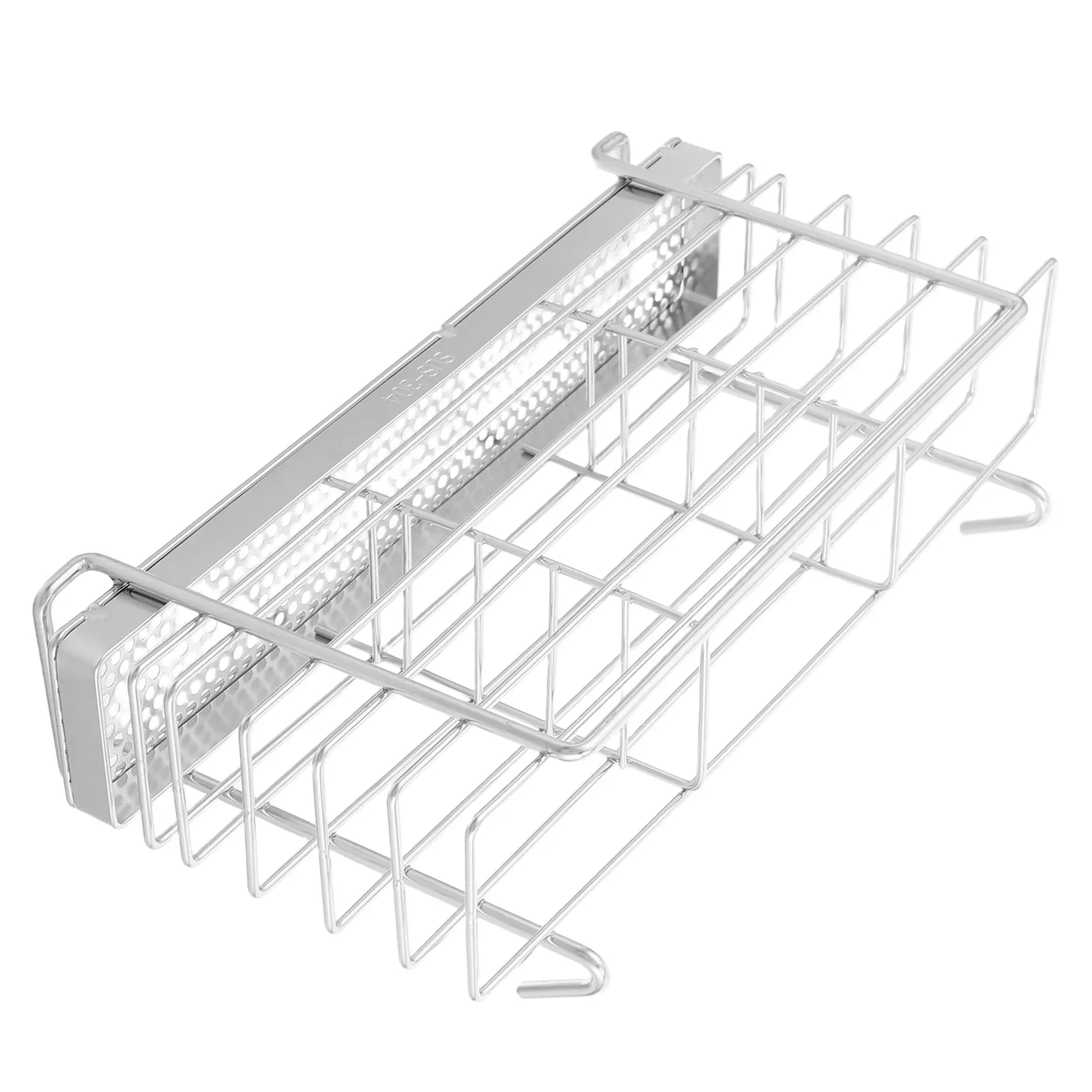 Stainless Steel Silverware Holder Drying Rack 8.35x4.72 Nonslip Base Sink Draining Basket 3 Compartments Flatware Chopstick