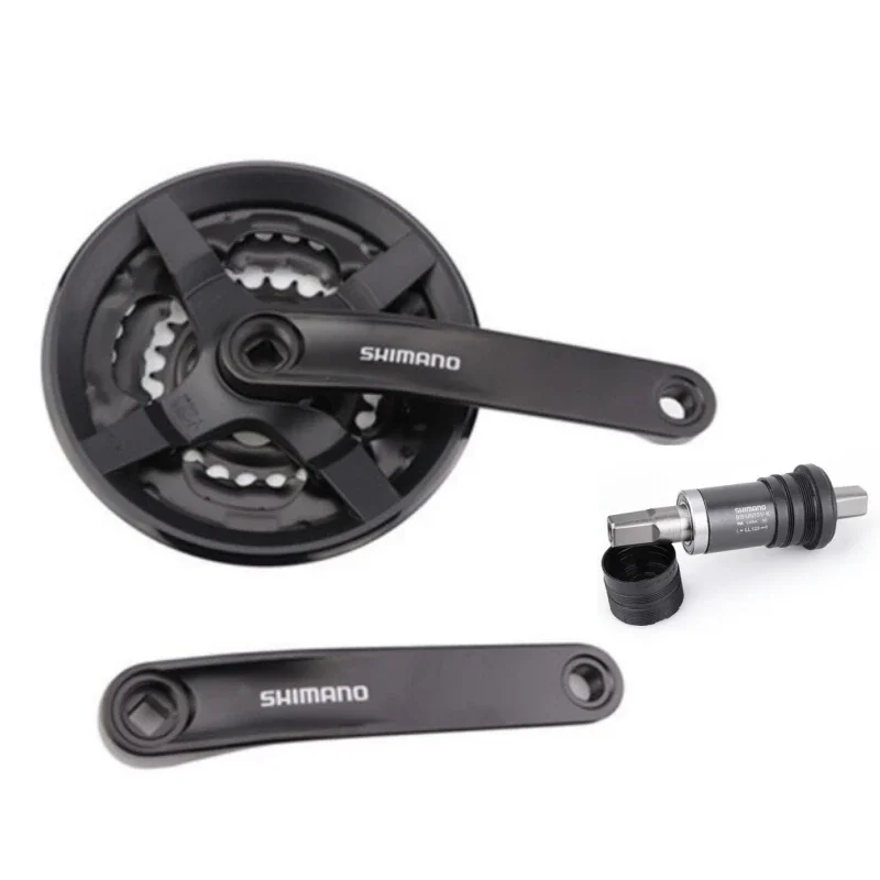 SHIMANO TOURNEY TY - MTB Crankset Groupset include FC-TY301 42T 48T 170mm  175 mm 3x6/7/8 speed and Bottom Bracket Original