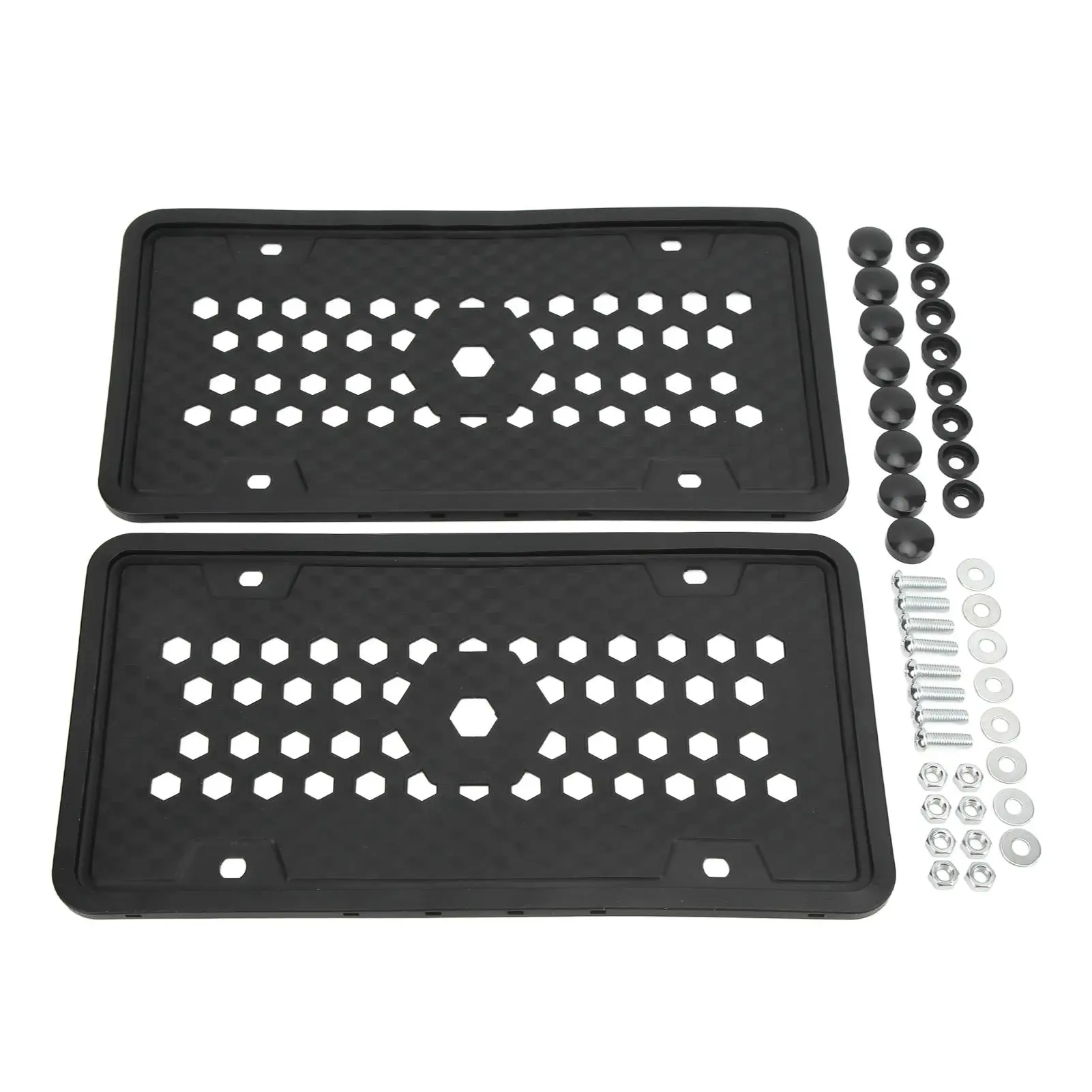 Black Silicone License Plate Frame Holder 305x155mm, Rustproof for usa Models with Drain Hole