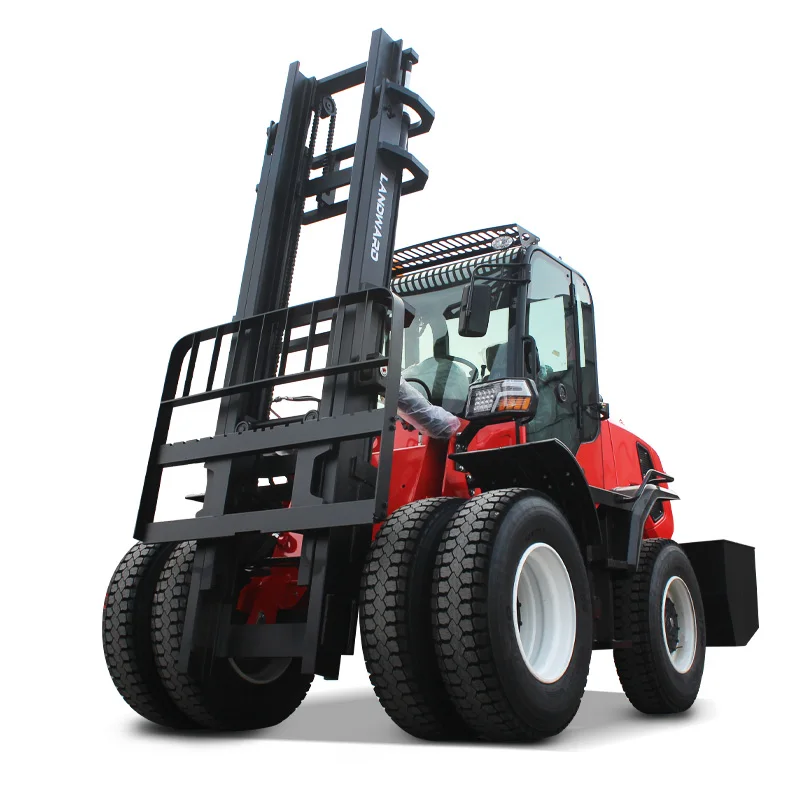 

Hot Sale 4x4 Wheel Drive Forklift 6 Ton All Terrain Off Road Forklift EPA Agricultural Rough Terrain Forklift Cabin Customized