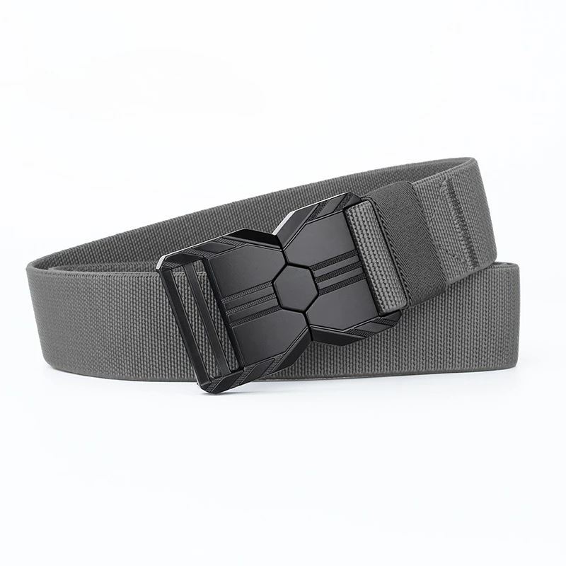 Tactical Trend Versatile Woven Belt Alloy Snap-on Buckle Tactical Pants Belt Outdoor Sports Quick-release Buckle