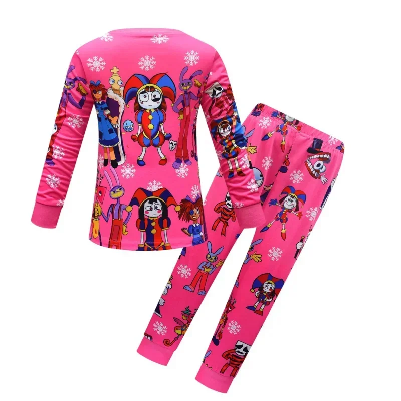 Circo digitale Pigiama per bambini Ragazze Pomni Vestiti Pantaloni Set Cartoon Indumenti da notte Pigiama per bambini per ragazzo Bambino Abiti per bambini Pigiama
