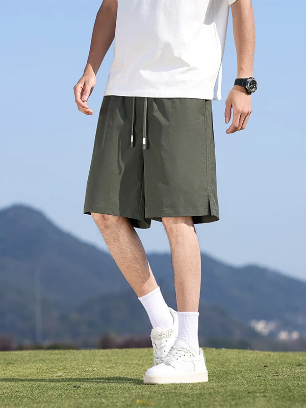 

New American Sle Lightweight Outdoor Functional Khaki orts Men's Summer Straight Leg Sports Casual Five-Quarter Length Pants