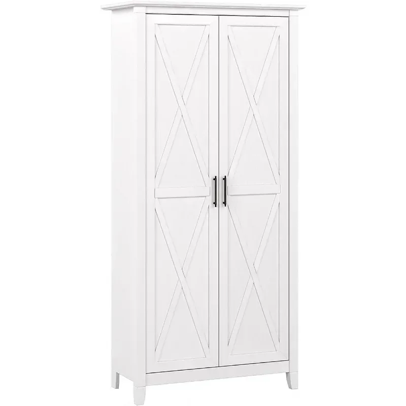 West Tall Storage Cabinet with Doors Thoughtfully designed for maximum stability