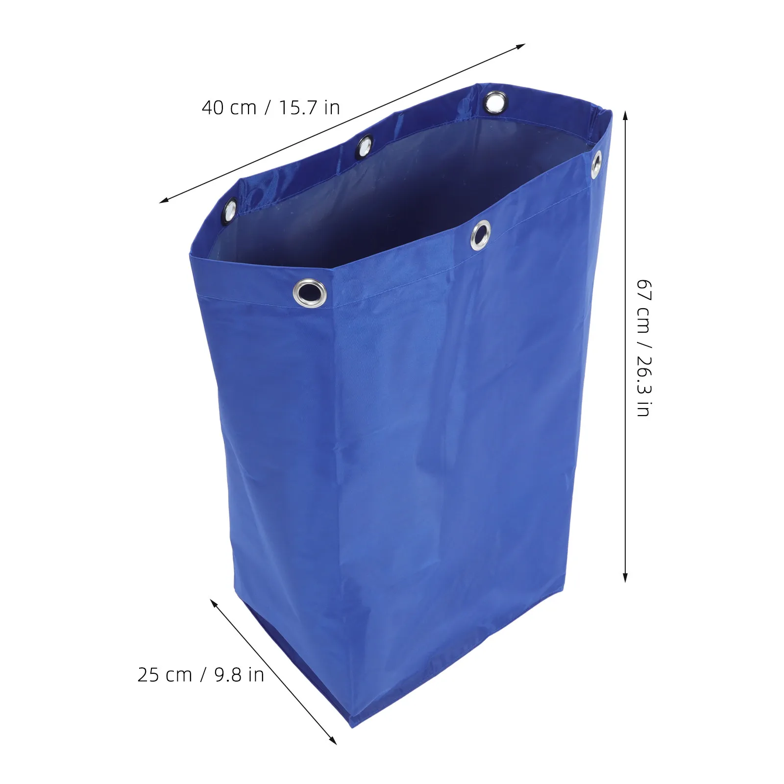 Janitorial Cart Bag Thick Fabric Multi-Functional Cleaning Trolley Bag Spacious Trash Collection Replacement Cleaning Supply