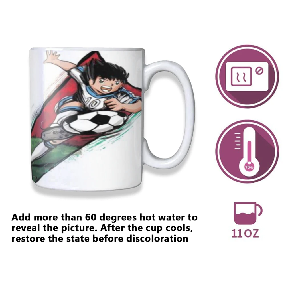 C-Captain_Tsubasa Cartoon Coffee Mugs And Mug Creative Color Change Tea Cup Ceramic Milk Cups Novelty Interesting Gifts