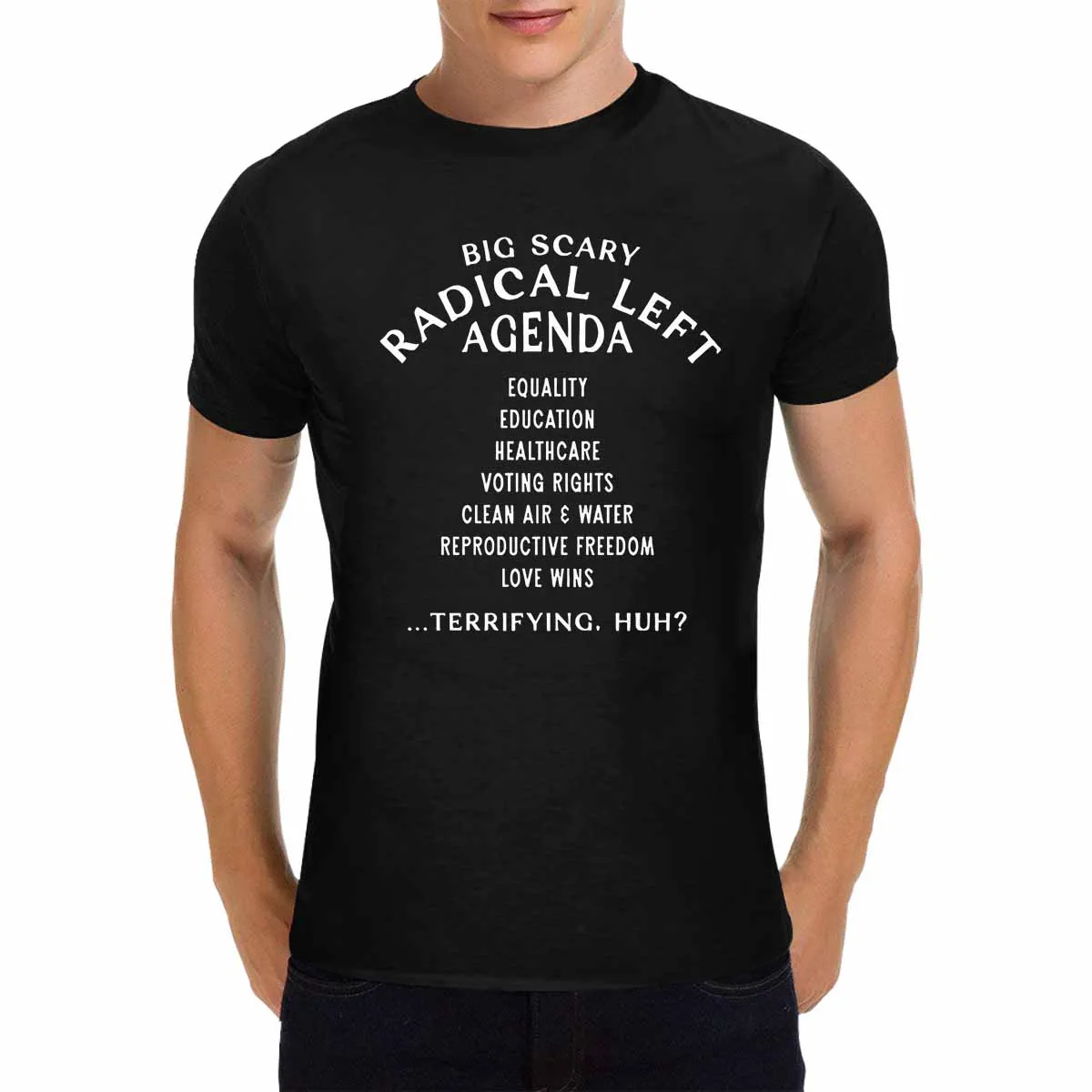 Camiseta política FDT - Radical Left Agenda Slogan Equality Statement Tee Camiseta gráfica para hombres y mujeres LWF 180g