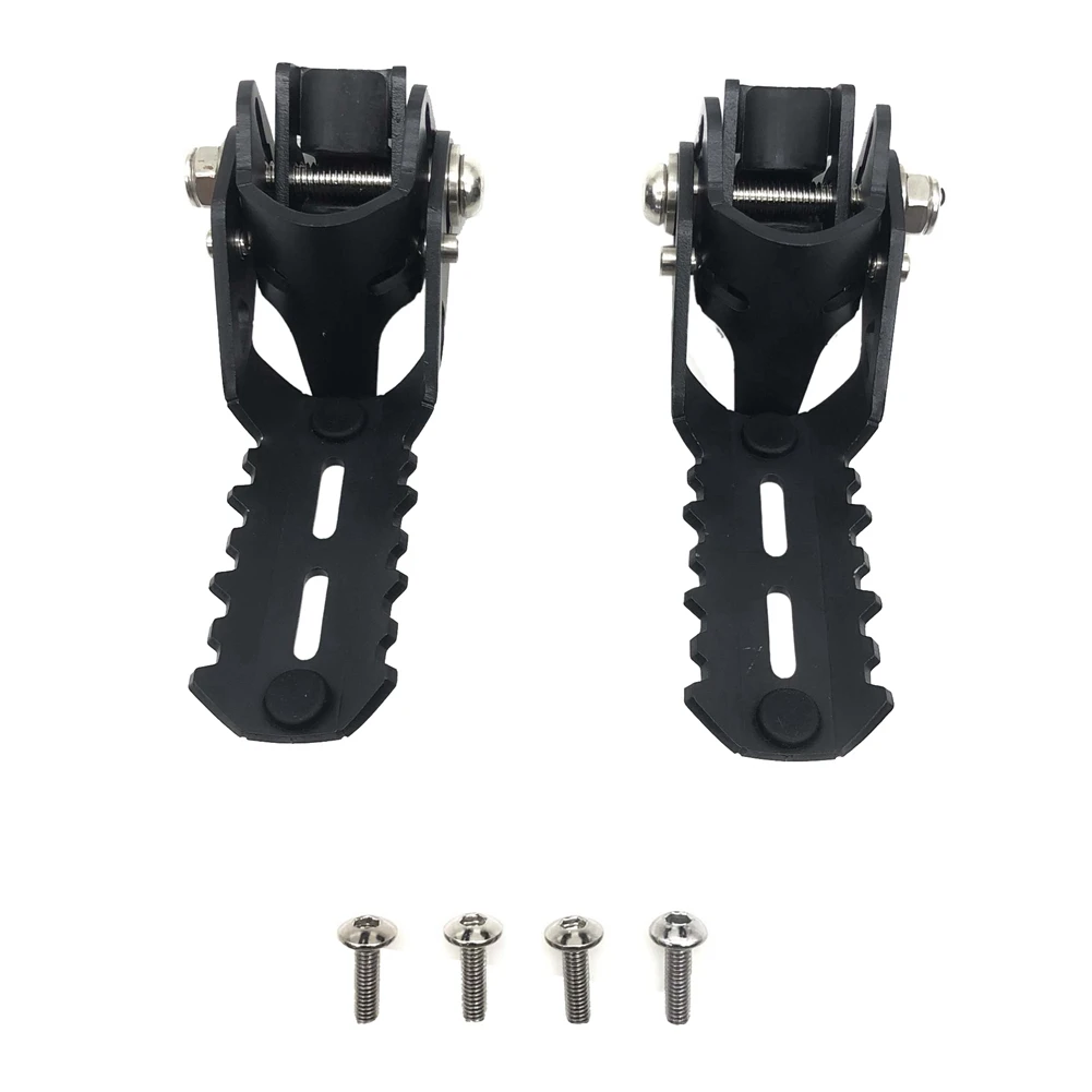 Motorcycle Front Foot Pegs Folding Footrests Clamps 22-25Mm for BMW R1250GS R 1200 GS Adv Adventure 2013-2022 Black