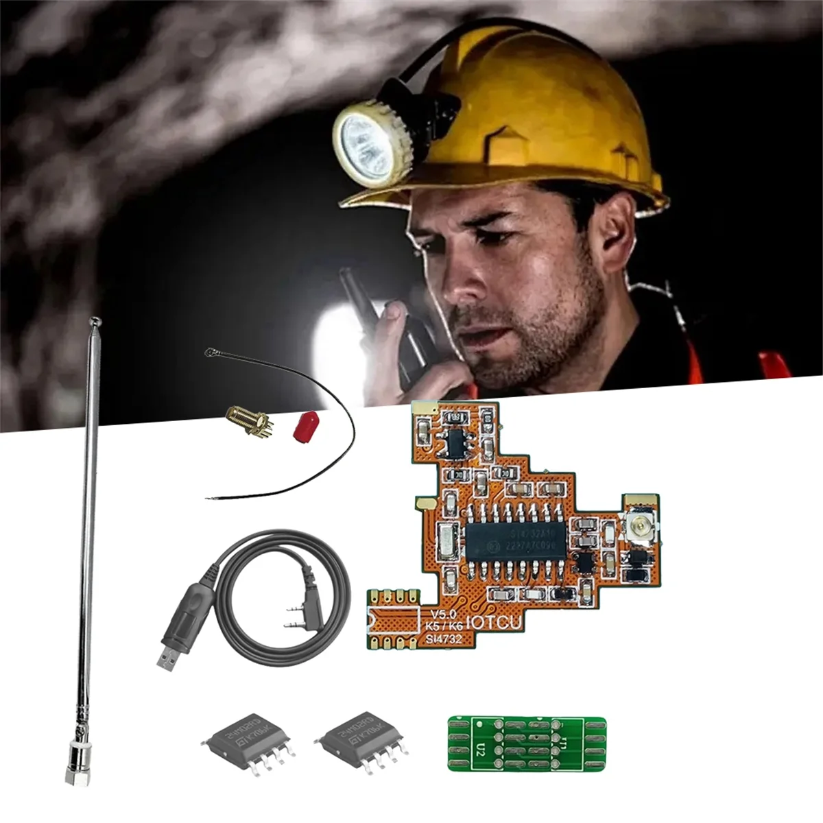 N16R SI4732 V5.0 FPC Module+2x2M Chip+Antenna Full Kit Multi System for UVK5 UVK6 HF Shortwave Full Band Reception