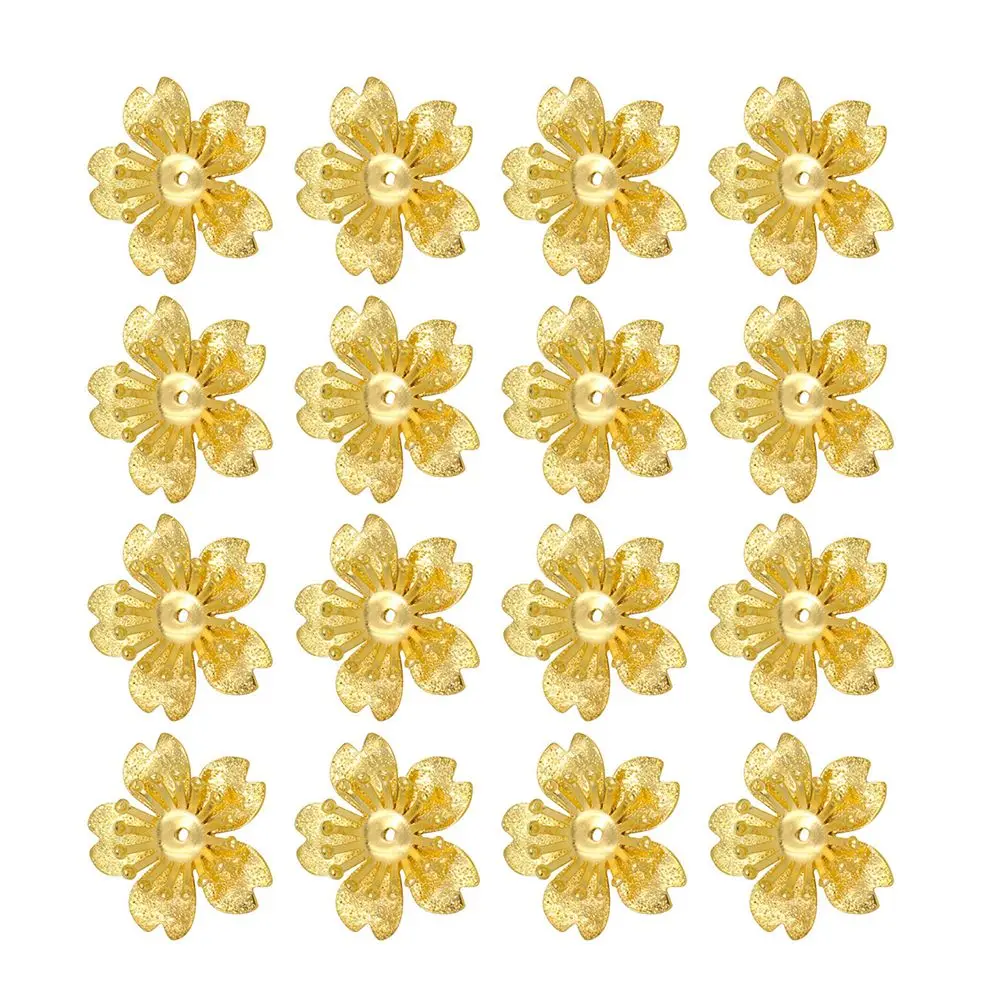 

100 Pcs Three-dimensional Rattan Earrings for Women Brooches Flower Charm Accessories