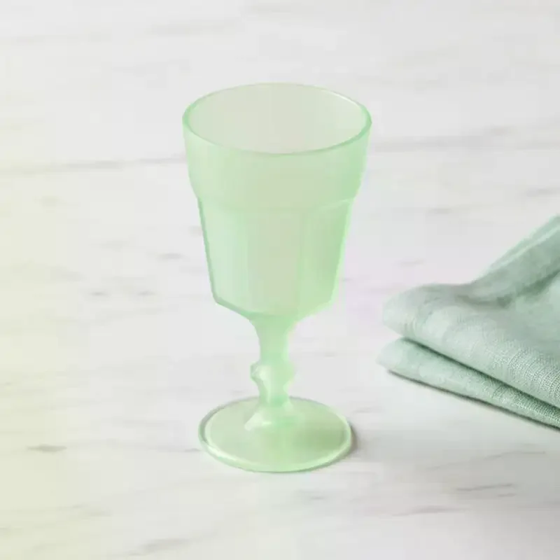 Plastic Wine Goblets 6pcs Set Colorful Decorative Reusable Cups for Easter Party Home Use
