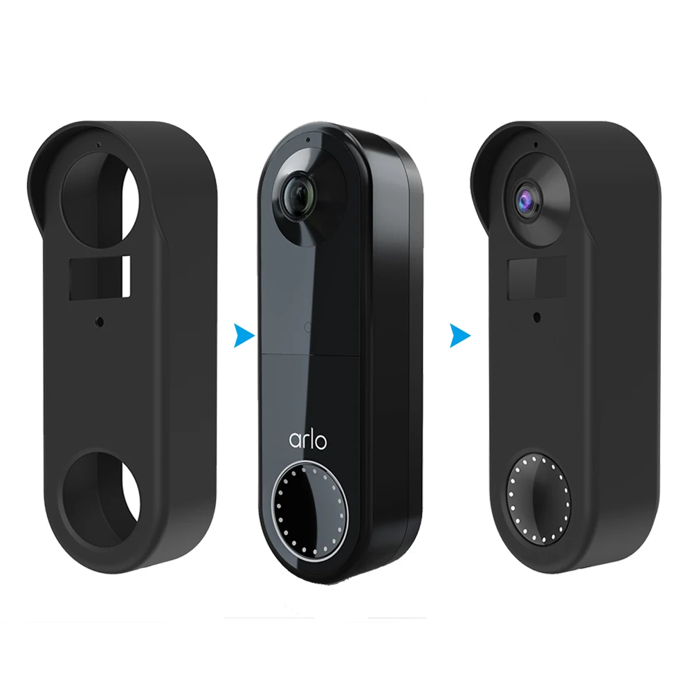 Étui de protection en silicone résistant aux intempéries adapté à la sonnette vidéo Arlo, manchon en silicone pour sonnette vidéo Arlo Essential