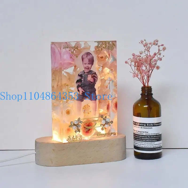 652F Rectangle Silicone Molds Epoxy Resin Photo Frame Molds Insect Dried Flower Mold Bookends Resin Mould DIY Craft