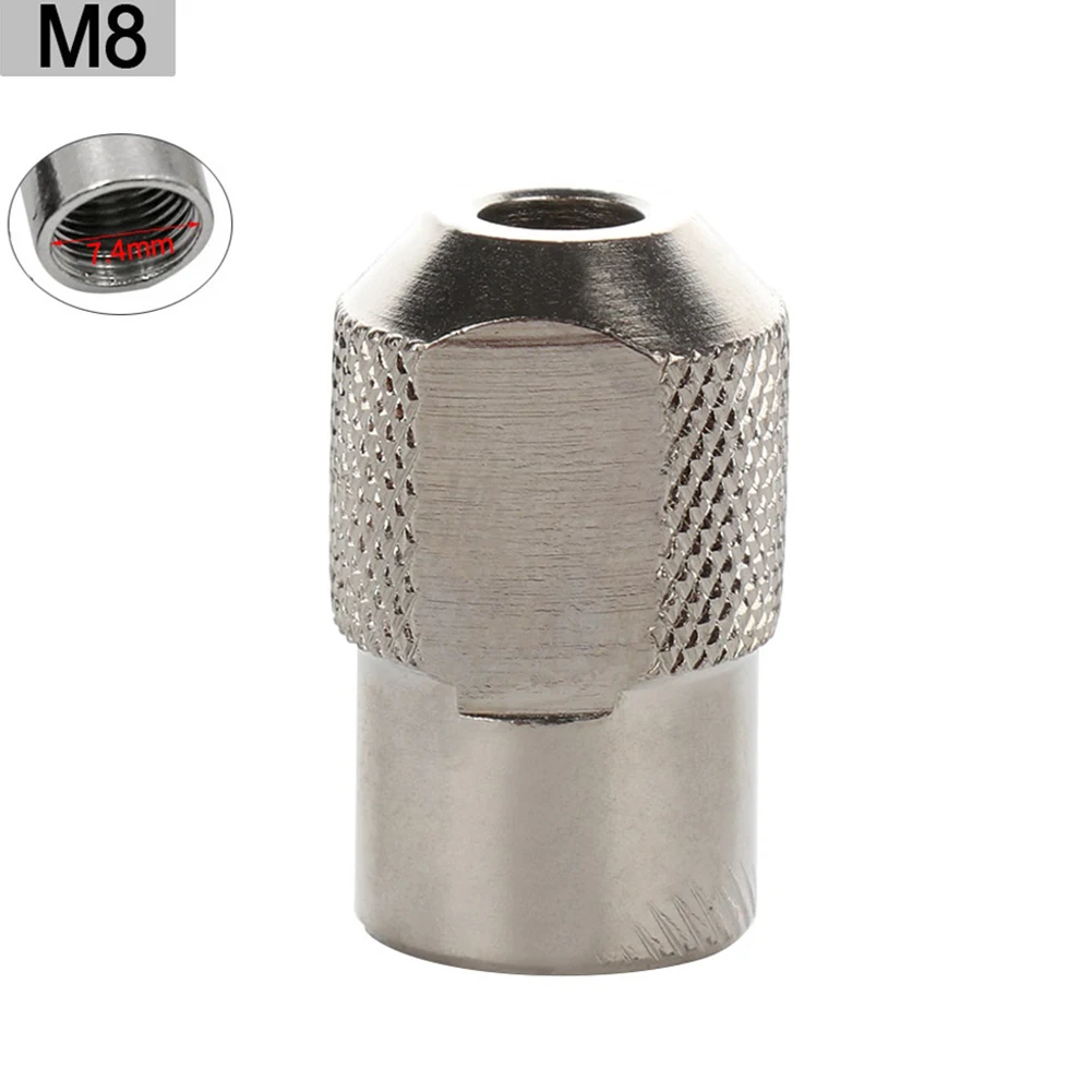 3Pcs M8x0.75เจาะ Chuck Electric Grinder Chuck Nut Collet Mata Bor หมวกติดตั้งเครื่องมือสำหรับ Dremel เครื่องมือโรตารี่
