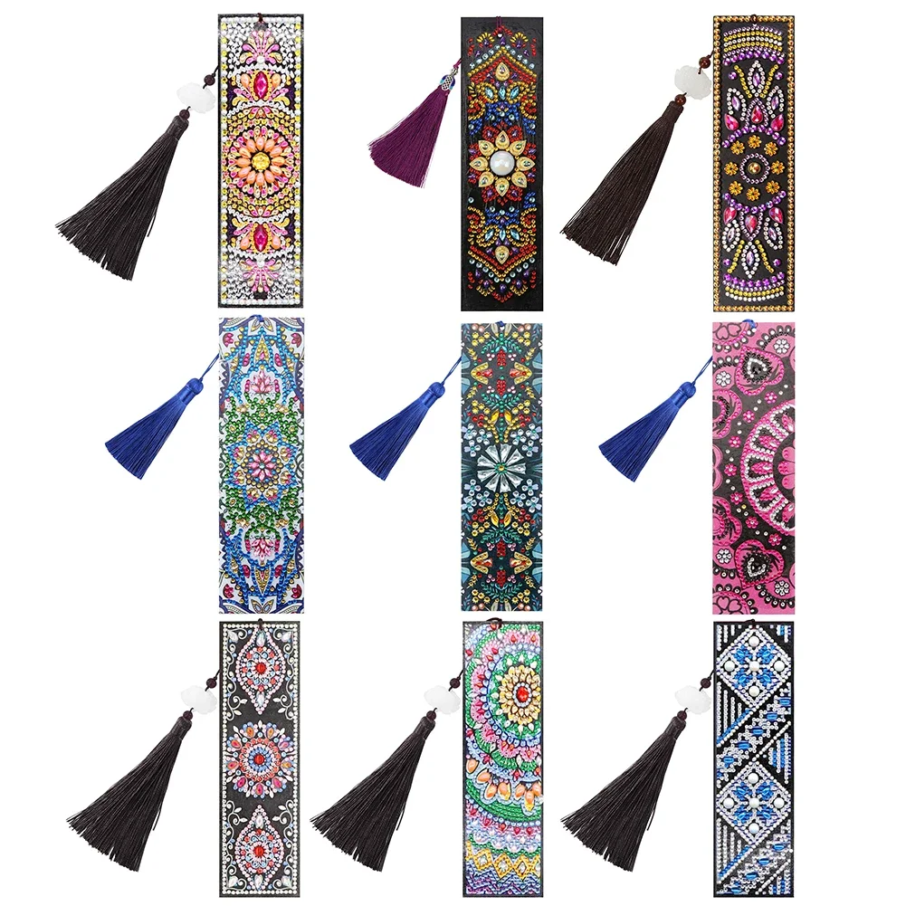 Diamond Drawing Bookmark Special Shaped Drill Art Bookmarks Cross Stitch Embroidery Kit for Adults DIY Art Craft