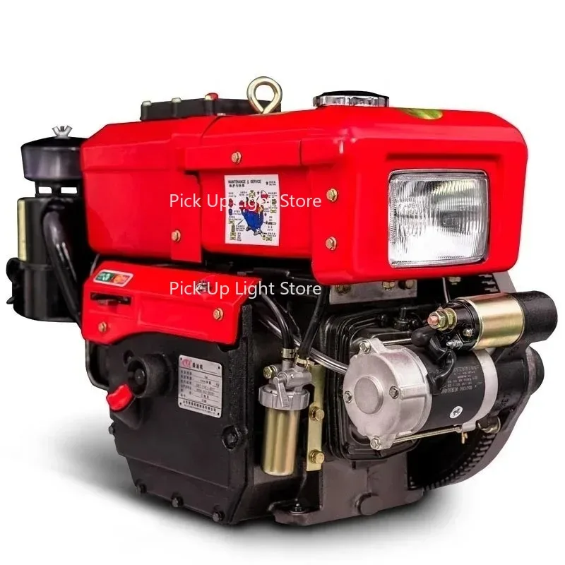 

12HP Electric Start Diesle Engine Single Cylinder Farm Watercooled Equipment For Harvester Repair Shops Use Horsepower Ships