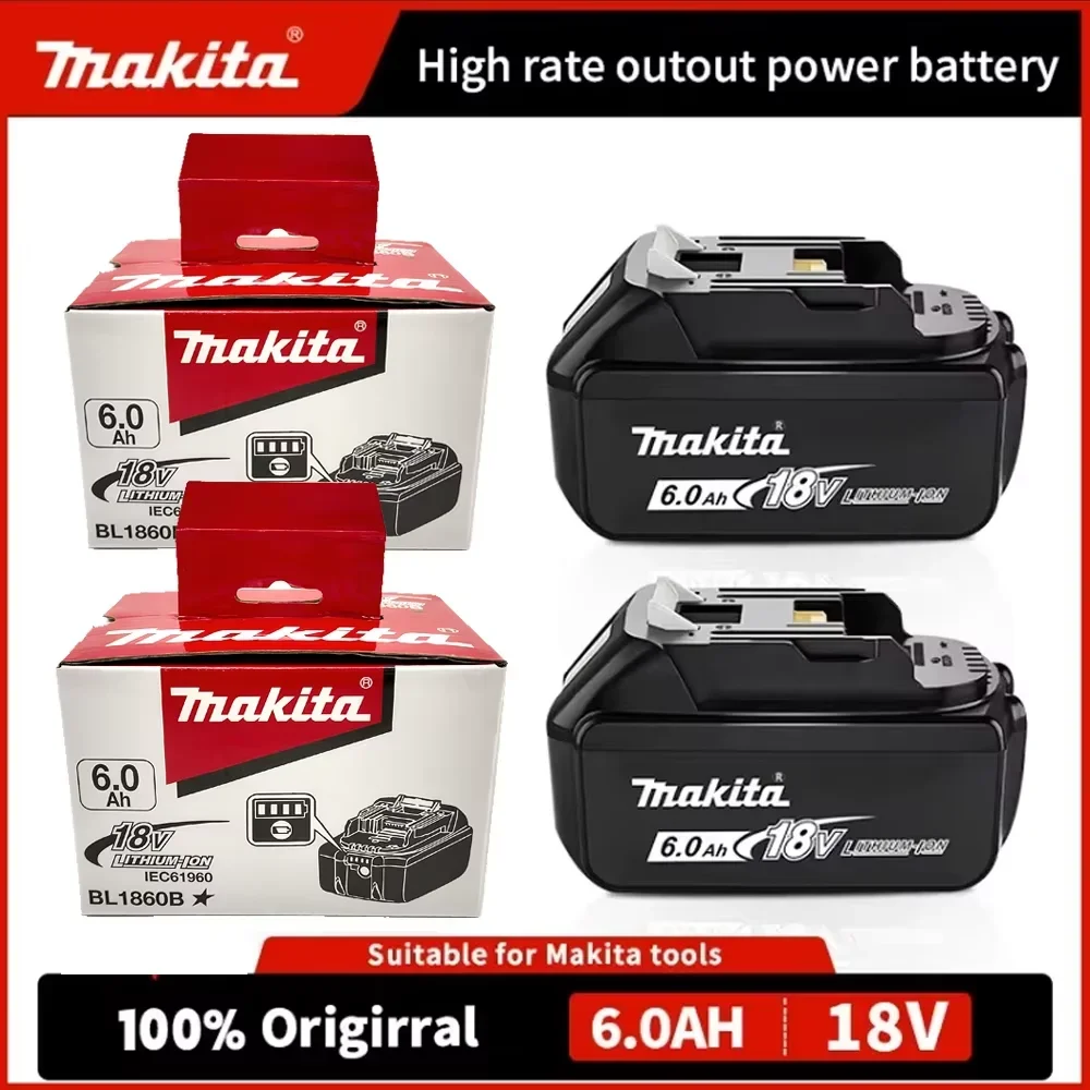 Makita 18V battery, high-energy battery replaceable Makita BL1850B BL1860B, 3A charger rechargeable lithium-ion battery genuine
