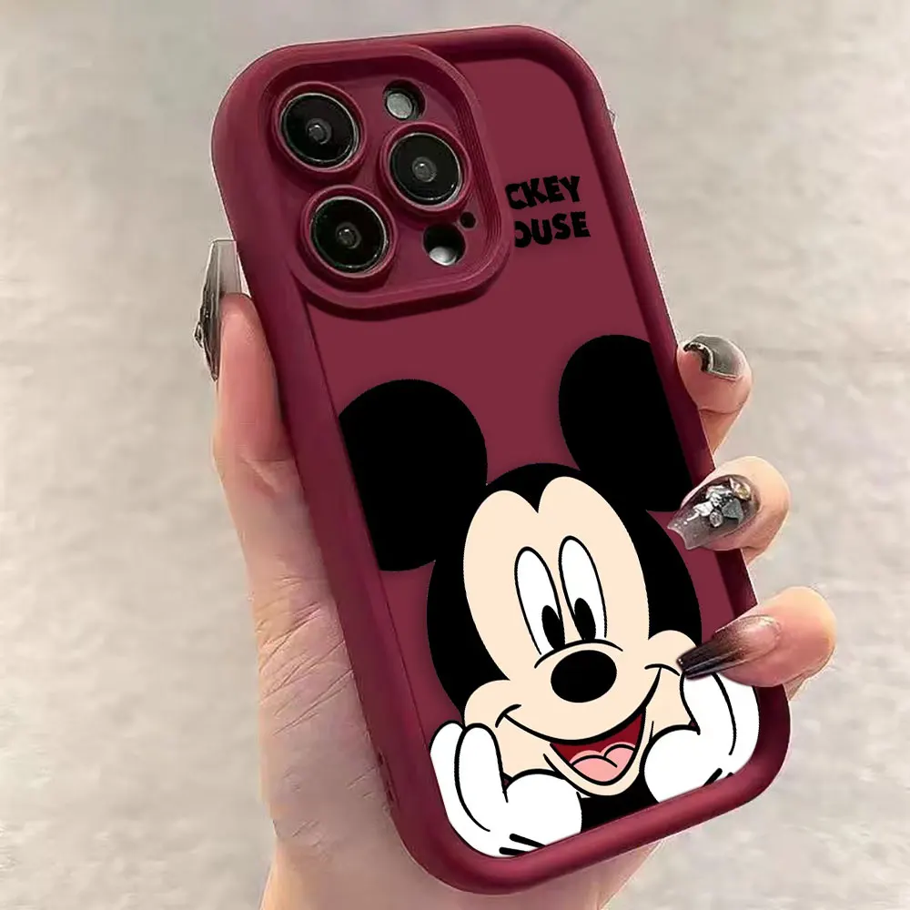 Cartoon Cute Mickey Mouse Phone Case For VIVO Y15S Y17 Y19 Y20 Y21 Y22S Y27 Y28 Y35 Y36 Y50 Y51 Y72 Y75 Y76 Y77 Y78 4G 5G Case