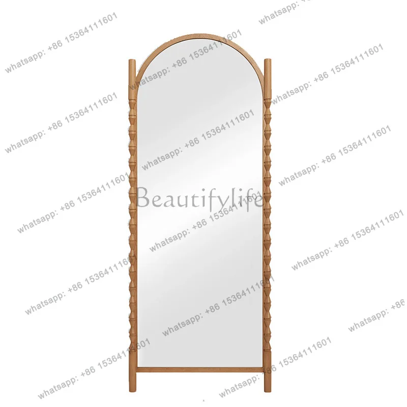 French retro full-length mirror home living room bedroom entrance light luxury high-end mirror