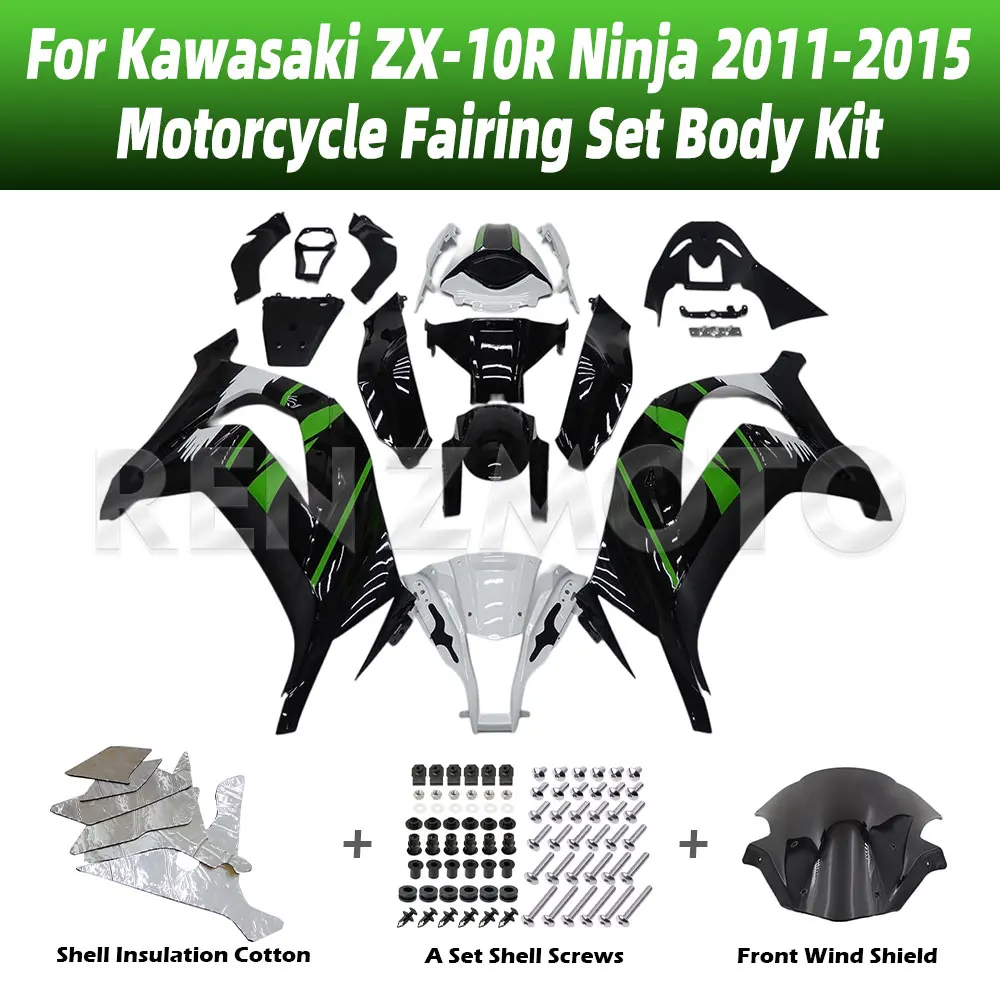 

Motorcycle Fairings For Kawasaki ZX-10R Ninja 2011-2015 Painted ABS Plastic Bodywork Kits Accessories Mold Injection K1011-108a