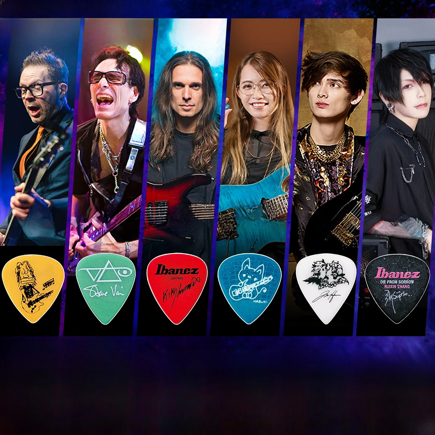 Púas de Guitarra Ibanez Artist Signature, Hechas en Japón, Púa de Velocidad, Modelo Colaborativo para Músicos y Bandas, Herra...