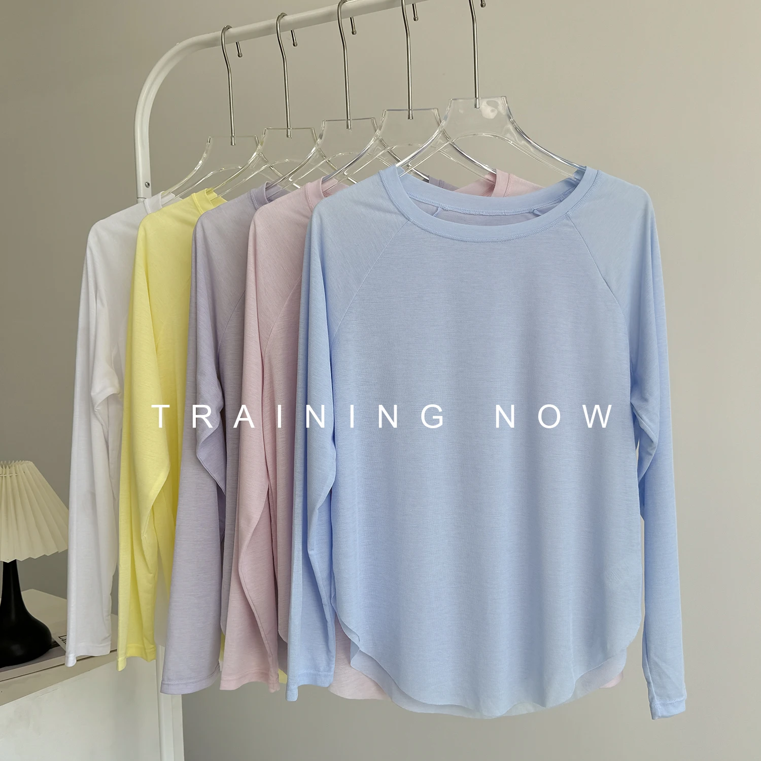

Yoga clothing top women's autumn long-sleeved blouse lightweight breathable loose sports T-shirt casual outdoor fitness running