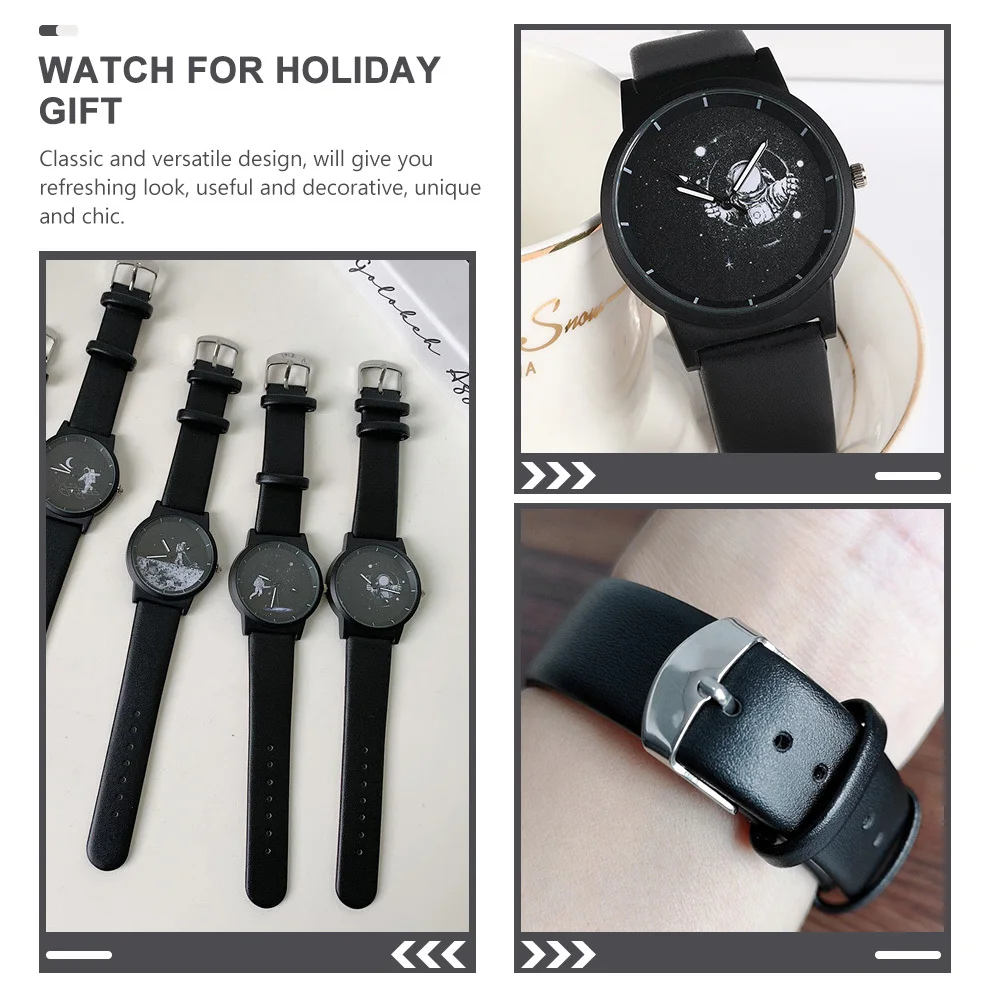 ساعة رائد الفضاء للنساء والرجال، تصميم كلاسيكي متعدد الاستخدامات، حزام موثوق، حركة دقيقة، مناسبات رسمية غير رسمية #4