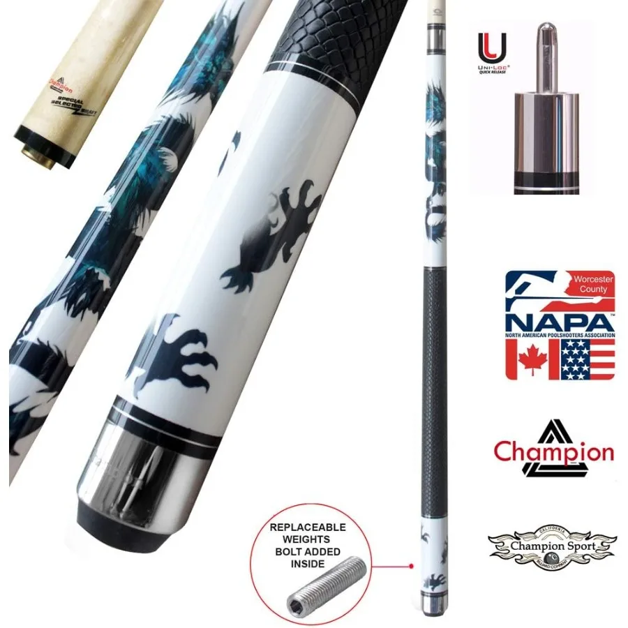 عصا Champion Dragon Pool مع وصلة تحرير سريعة أو عمود انحراف منخفض 5/16/X18 مصممة للعب الألعاب الدقيقة #2