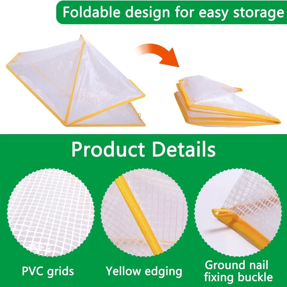 Row Accelerator Greenhouse Accelerator Cover Protect Plants Reusable Garden Plants Cover Foldable Plant Net Cage