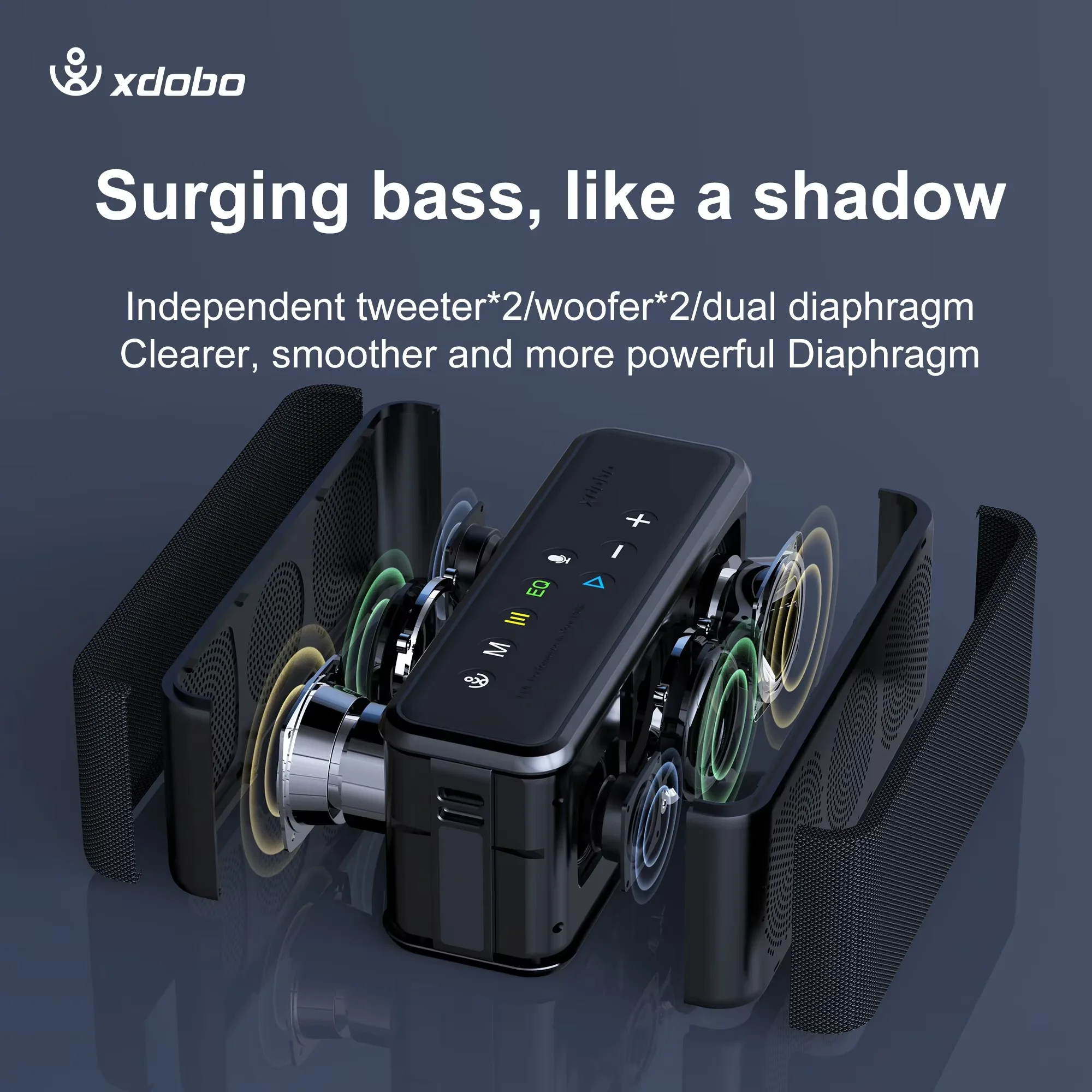 XDOBO X8 MAX 100 Вт Bluetooth-динамик высокой мощности, беспроводной глубокий бас, стерео объемный звук, поддержка 20000 мАч, функция мобильного питания