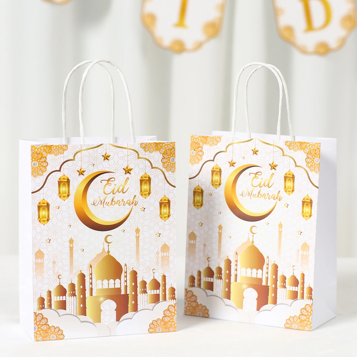 Ramadan Decoration 2024 Gift Bags Candy Cookie Packaging Bag EID Mubarak Decor Ramadan Kareem Islamic Muslim Party Eid Al-Fitr